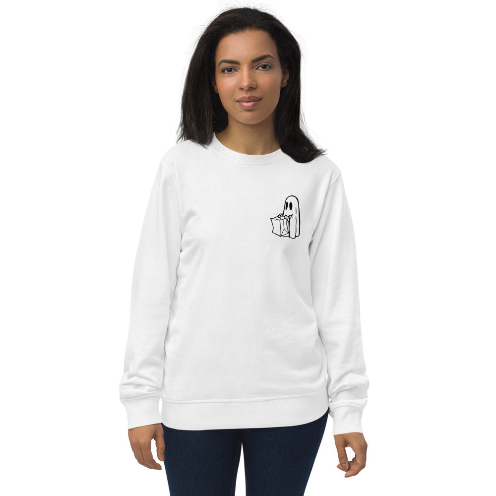 Unisex Trick organic sweatshirt - Random the Ghost