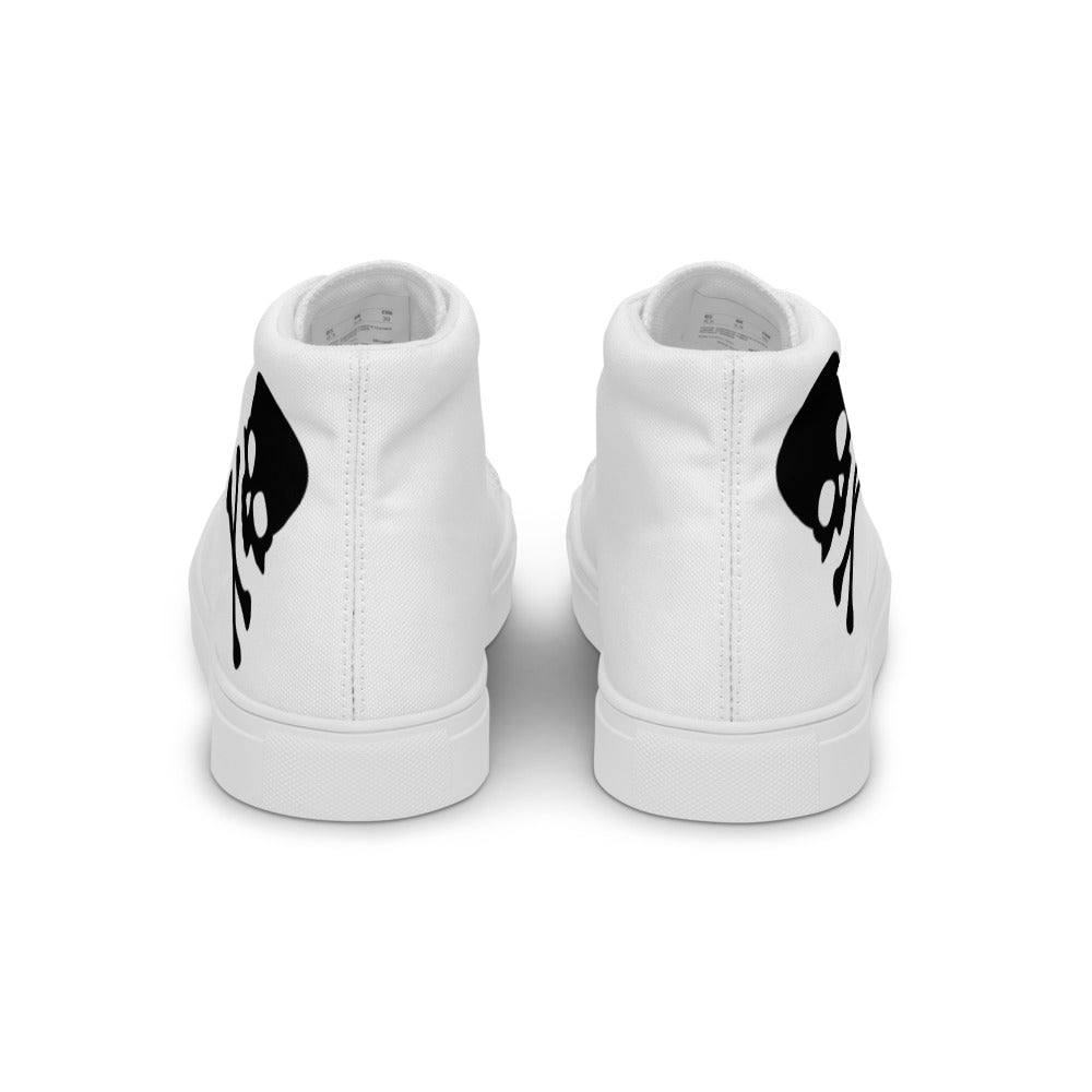 Women’s Crossbones high top canvas shoes - Random the Ghost