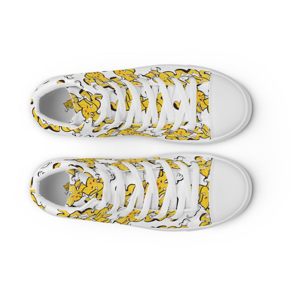 Women’s L$D Pop Blotter's high top canvas shoes - Random the Ghost