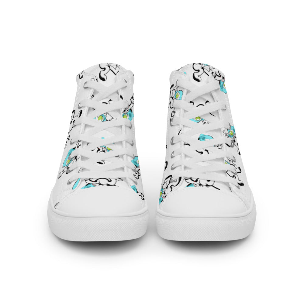 Women’s Gho$t Pop high top canvas shoes - Random the Ghost