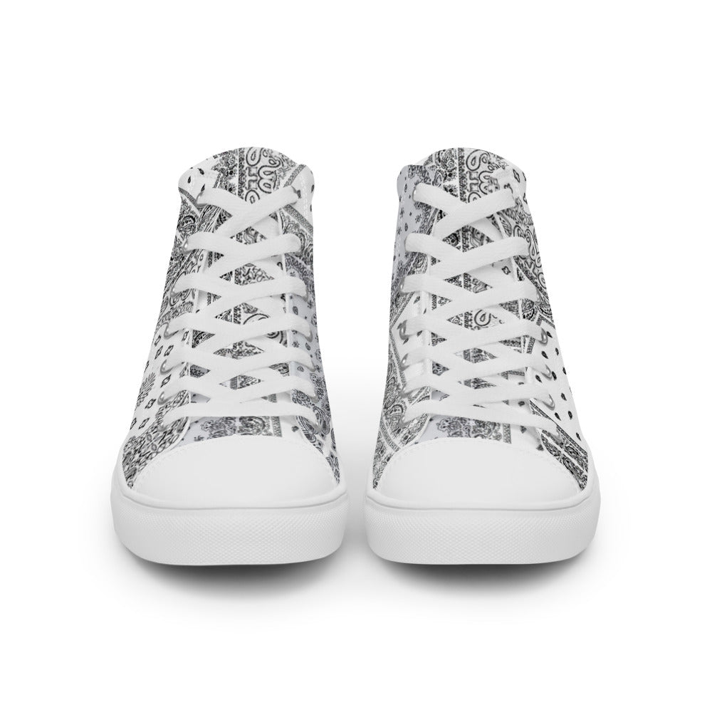 Women’s Paisleys high top canvas shoes - Random the Ghost