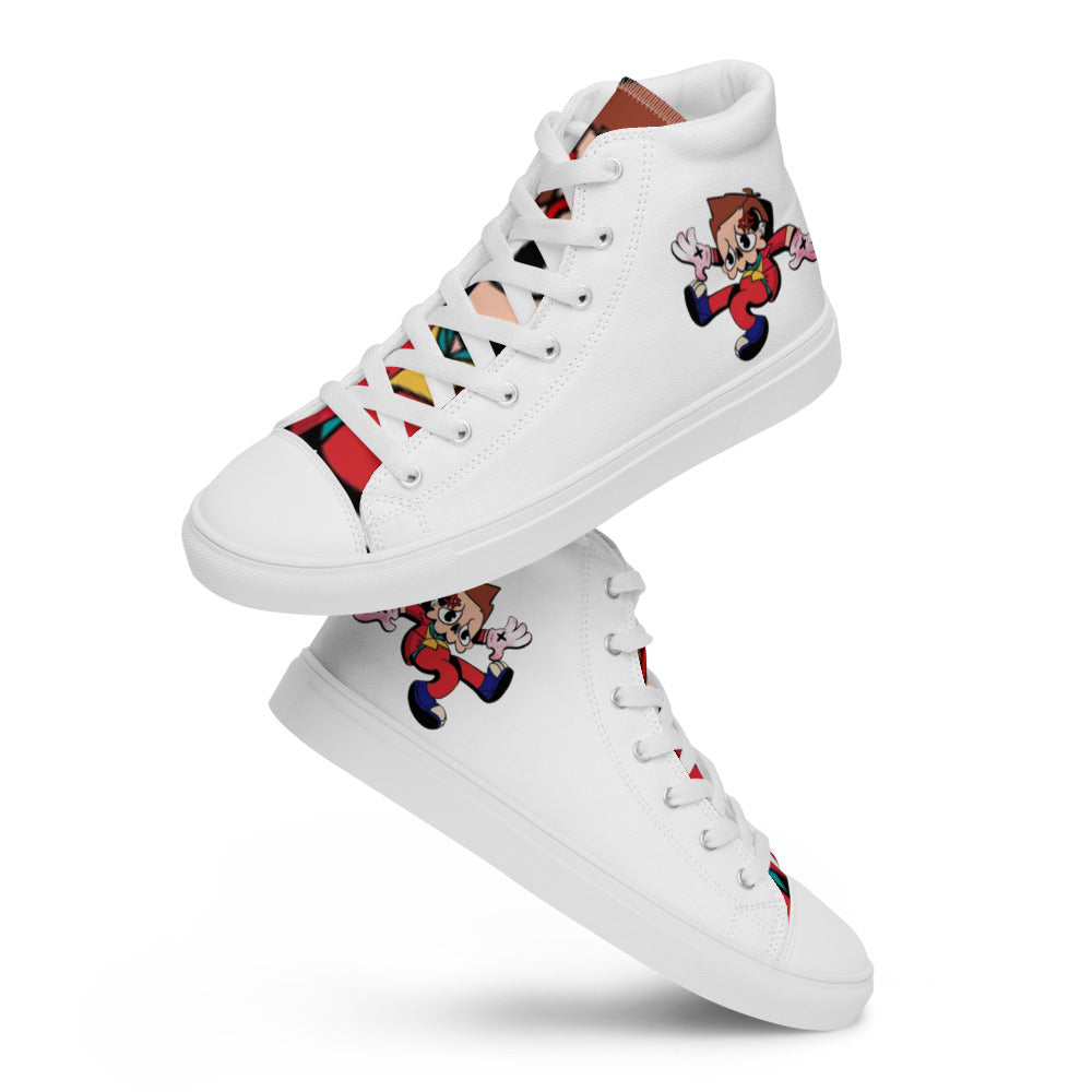 Women’s high top American P$ychos canvas shoes - Random the Ghost