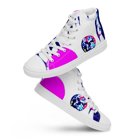 Women’s Doggo high top canvas shoes - Random the Ghost