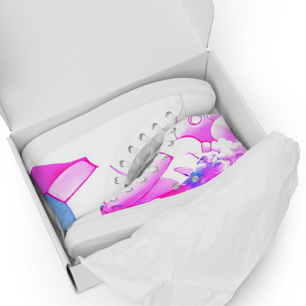 Women’s 👻 high top canvas shoes - Random the Ghost