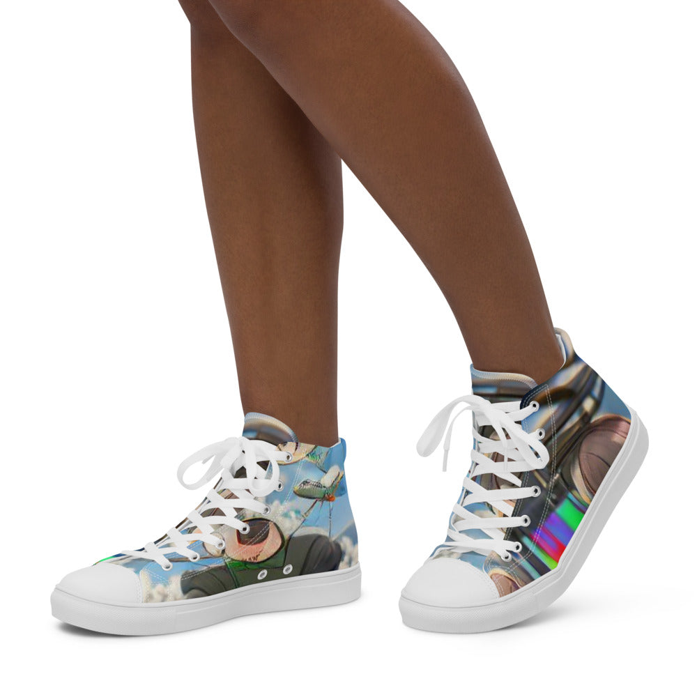 Women’s Off Air high top canvas shoes - Random the Ghost