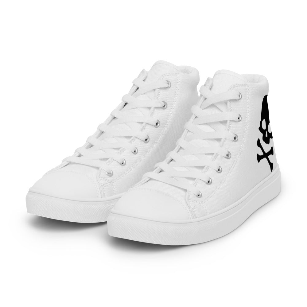 Women’s Crossbones high top canvas shoes - Random the Ghost