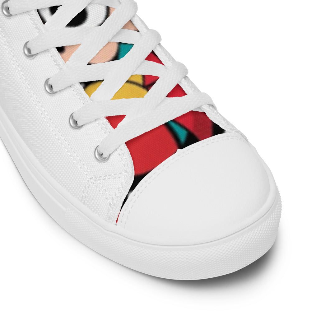 Women’s high top American P$ychos canvas shoes - Random the Ghost