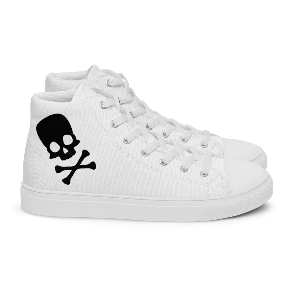 Women’s Crossbones high top canvas shoes - Random the Ghost