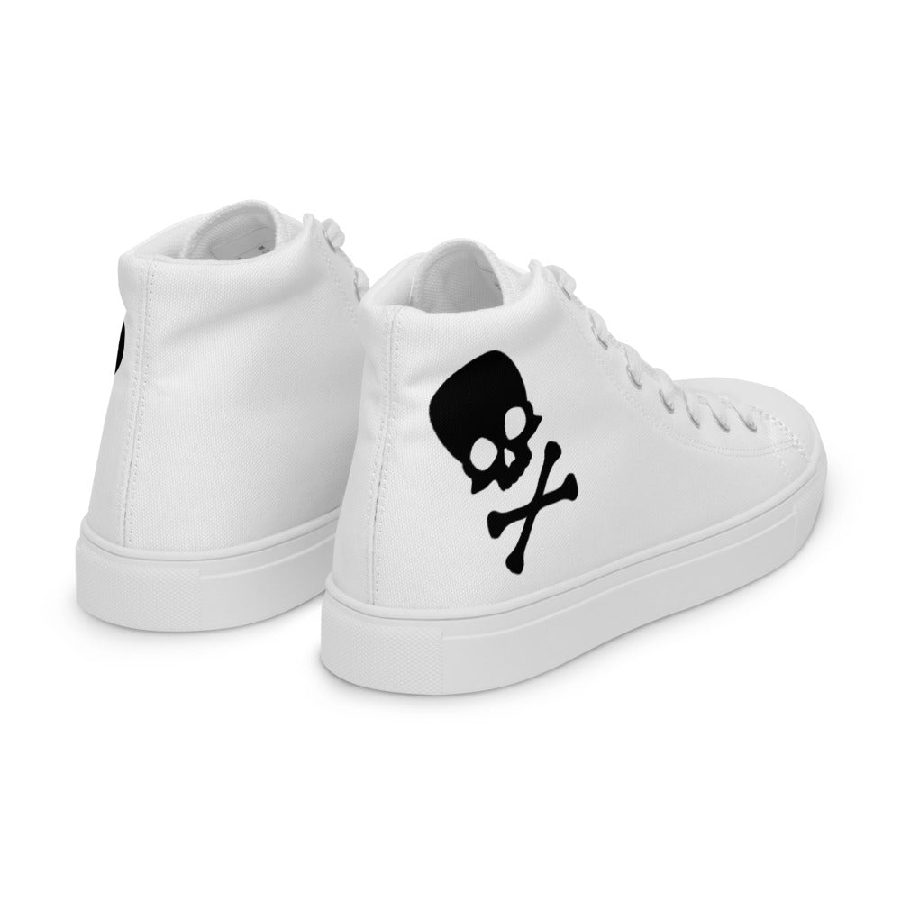 Women’s Crossbones high top canvas shoes - Random the Ghost