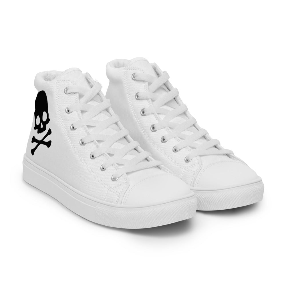 Women’s Crossbones high top canvas shoes - Random the Ghost